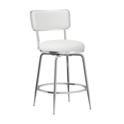Hillsdale Furniture Baltimore Metal And Upholstered Swivel Counter Height Stool, Chrome