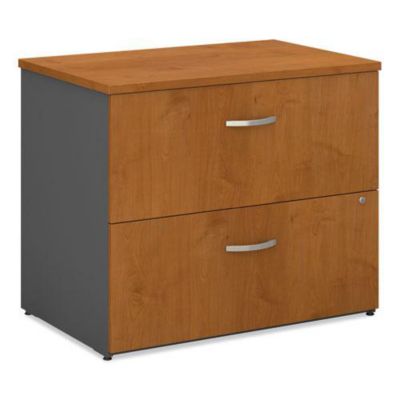 Bush Business Furniture Series C Collection 36W Two-Drawer Lateral File (Assembled), Natural Cherry