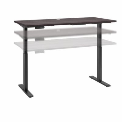 Bush Business Furniture Move 60 Series By 60W X 30D Height Adjustable Standing Desk, Storm Gray/black Powder Coat