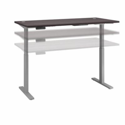 Bush Business Furniture Move 60 Series By 72W X 30D Height Adjustable Standing Desk, Storm Gray/cool Gray Metallic
