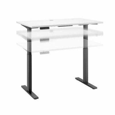 Bush Business Furniture Move 60 Series By 48W X 24D Electric Height Adjustable Standing Desk, White/black Powder Coat