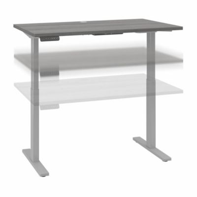 Bush Business Furniture Move 60 Series By 48W X 24D Electric Height Adjustable Standing Desk - Platinum Gray/cool Gray Metallic