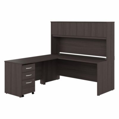 Bush Business Furniture Studio C 72W, L-Shaped Desk With Hutch And 3 Drawer Mobile File Cabinet