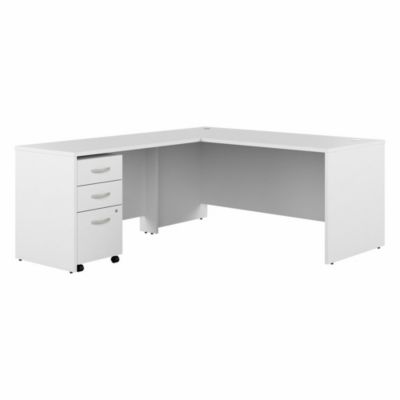 Bush Business Furniture Studio C 66W X 30D - L-Shaped Desk With 3 Drawer Mobile File Cabinet