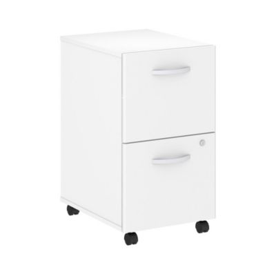 Bush Business Furniture Studio C 2 Drawer Mobile File Cabinet, White