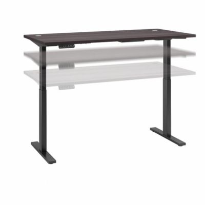 Bush Business Furniture Move 60 Series By 72W X 30D Height Adjustable Standing Desk, Storm Gray/black Powder Coat
