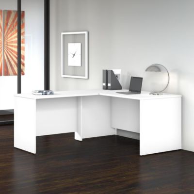 Bush Business Furniture Studio C 60W X 30D L Shaped Desk With 42W Return, White