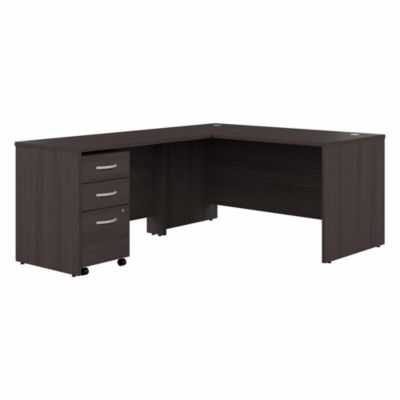 Bush Business Furniture Studio C 66W X 30D L-Shaped Desk, With 3 Drawer Mobile File Cabinet