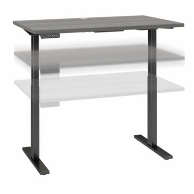 Bush Business Furniture Move 60 Series By 48W X 24D Electric Height Adjustable Standing Desk - Platinum Gray/black Powder Coat