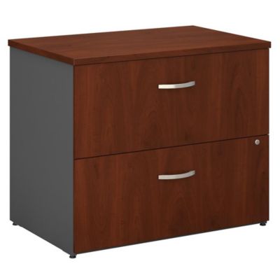 Bush Business Furniture Series C 36W 2 Drawer Lateral File Cabinet, Hansen Cherry/graphite Gray