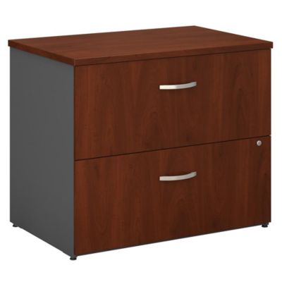 Bush Business Furniture Series C Lateral File Cabinet, Hansen Cherry/graphite Gray