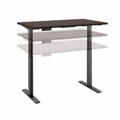 Bush Business Furniture Move 60 Series By 48W X 24D Height Adjustable Standing Desk, Mocha Cherry/black Powder Coat