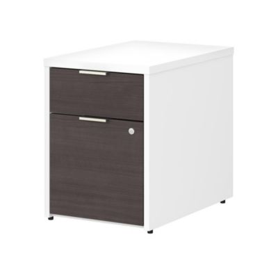 Bush Business Furniture Jamestown 2 Drawer File Cabinet - Assembled, Storm Gray/white
