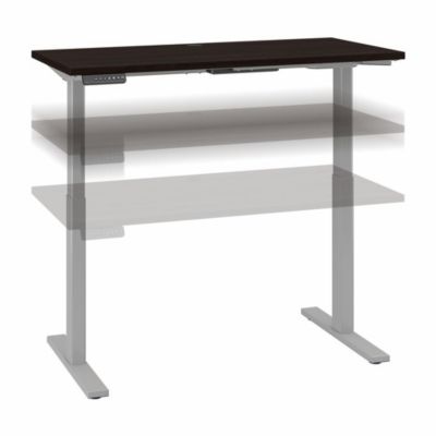Bush Business Furniture Move 60 Series By 48W X 24D Electric Height Adjustable Standing Desk - Black Walnut/cool Gray Metallic