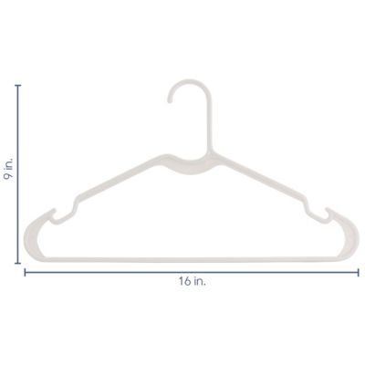 Elama Home 50-Piece Plastic Non Slip Hanger Set in Black and Gray