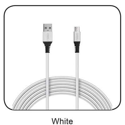Naxa 6 Ft. Fast Charge And Sync Round Micro Usb Cable-White