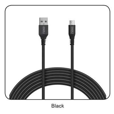 Naxa 6 Ft. Fast Charge And Sync Round Micro Usb Cable-Black