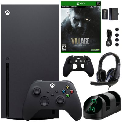 Microsoft Xbox Series X 1Tb Console With Accessories Kit And Resident Evil: Village Game, Black -  672975394066