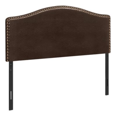 Contemporary Home Living 5.25' Brown Upholstered Headboard Panel For Queen-Size Bed