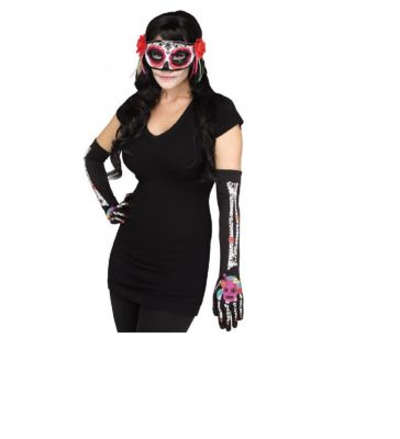 Fun World Women's of the Dead Mask & Gloves Set Halloween |