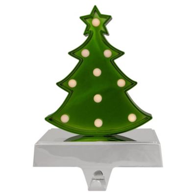 Northlight Shiny Green Led Lighted Christmas Tree Stocking Holder 7