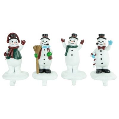 Northlight Set Of 4 Glittered Snowman Christmas Stocking Holders 6.75