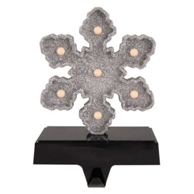 Northlight Silver Glittered Led Lighted Snowflake Christmas Stocking Holder 7