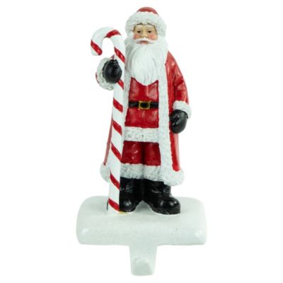 Northlight 6.75"" Santa With Candy Cane Christmas Stocking Holder