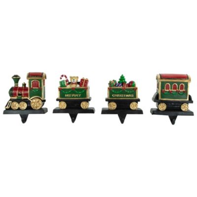 Northlight Set Of 4 Merry Christmas Train Stocking Holders 4.75