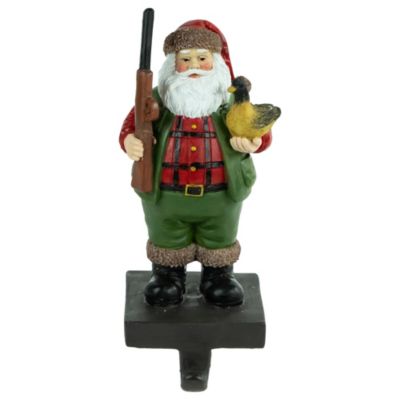 Northlight 8.25"" Hunter Santa With Duck Christmas Stocking Holder