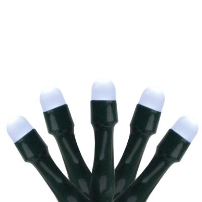 Product Works 15 Battery Operated White Led Micro Rice Christmas Lights - 6 Ft Green Wire