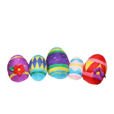 Northlight 10' Inflatable Lighted Easter Eggs Outdoor Decoration