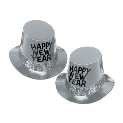 Beistle Club Pack Of 25 Platinum ""happy New Years"" Legacy Party Favor Hats