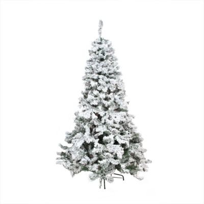 Northlight 7.5' Green Heavily Flocked Pine Medium Artificial Christmas Tree - Unlit
