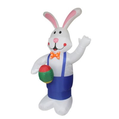Northlight 7' Inflatable Lighted Standing Easter Bunny With Eggs Outdoor Decoration