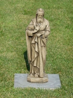 Outdoor Living And Style 25â Chestnut Finished St Jude Outdoor Statue Decoration