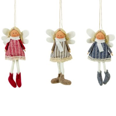 Northlight Set Of 3 Hanging Angel Doll Christmas Ornaments 6