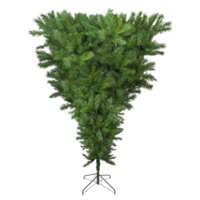 Northlight 7.5' Green Sugar Pine Artificial Upside Down Christmas Tree - Unlit