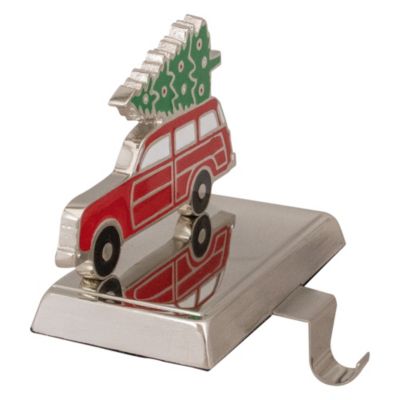 Northlight 5.25"" Red Vintage Station Wagon Car With Tree Christmas Stocking Holder