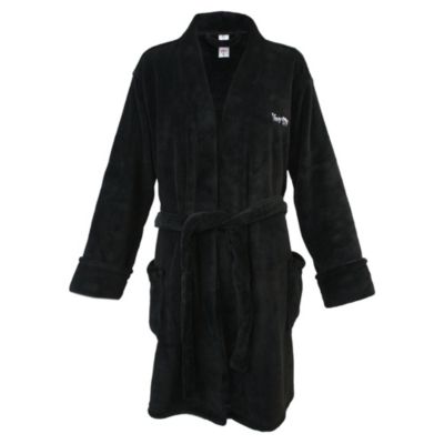 Mccc Sportswear Men's Black Solid Unisex Adult Full Sleeve Robe - Extra Large