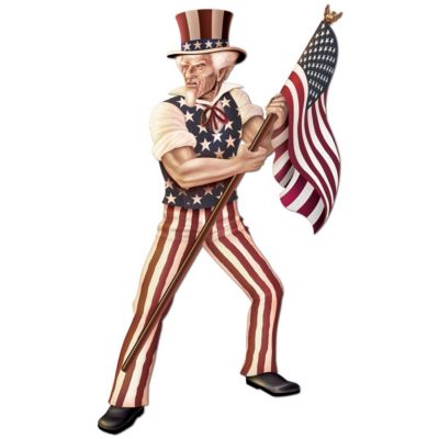Party Central Club Pack Of 12 Red And Blue Patriotic Themed Jointed Uncle Sam Party Decors 66