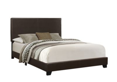 Contemporary Home Living 85.50"" Brown Contemporary Rectangular Bed Frame - Queen Size