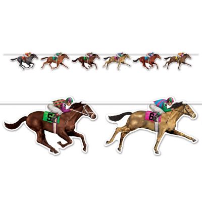 Party Central Club Pack Of 12 Black And Brown Horse Racing Streamer Party Decors 6