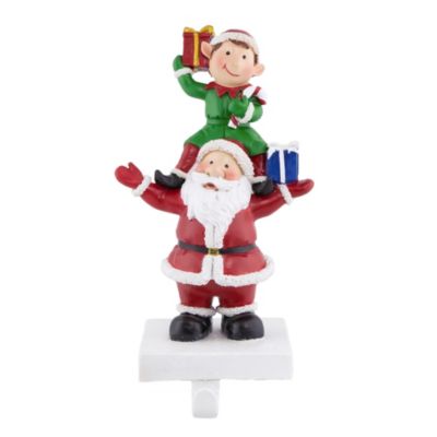 Northlight 8.75"" Santa And Elf Christmas Stocking Holder