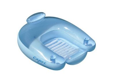 Swim Central 36.5"" Inflatable Capri Transparent Light Blue Swimming Pool Chair Float