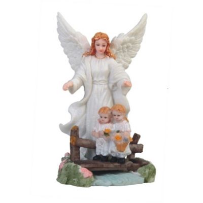 Fc Design 5""h White Guardian Angel With Children Statue Holy Figurine Religious Decoration