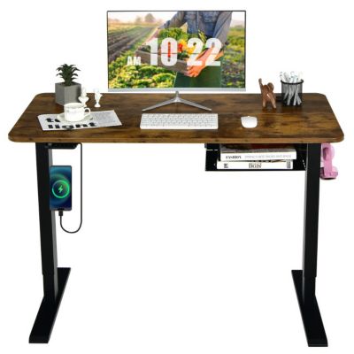Slickblue 48-Inch Electric Height Adjustable Standing Desk With Control Panel