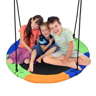 Slickblue 40-Inch Flying Saucer Tree Swing Outdoor Play Set With Easy Installation Process For Kids