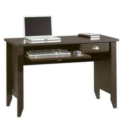 Slickblue Computer Desk With Keyboard Tray In Dark Brown Mocha Espresso Wood Finish