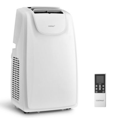 Slickblue 11500 Btu Dual Hose Portable Air Conditioner With Remote Control-White